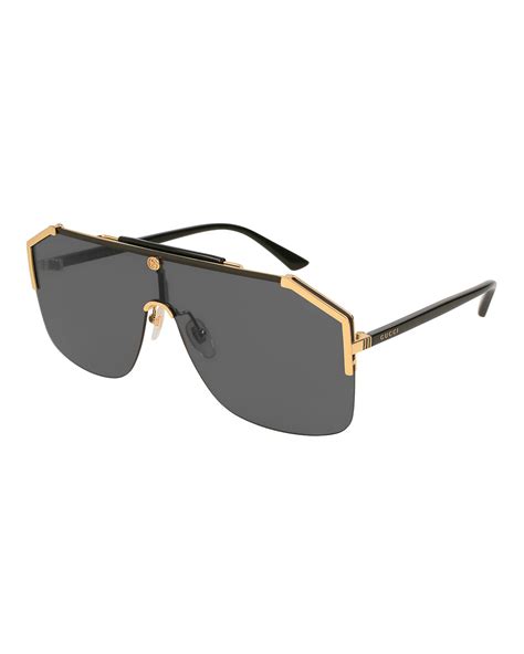 gucci geometric metal shield sunglasses|gucci sunglasses bumblebee.